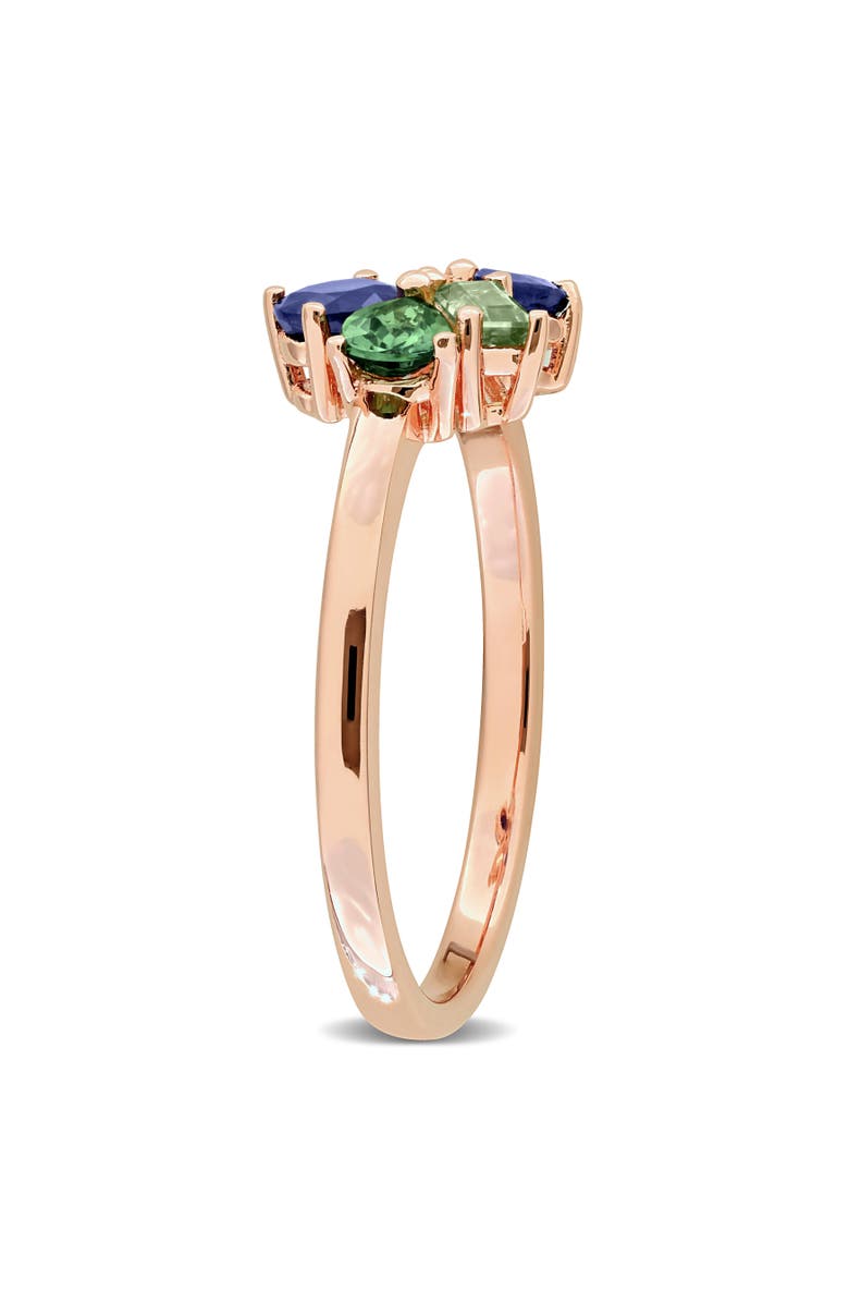 Julianna B. Green & Blue Sapphire Cluster Ring, Alternate, color, Sapphire