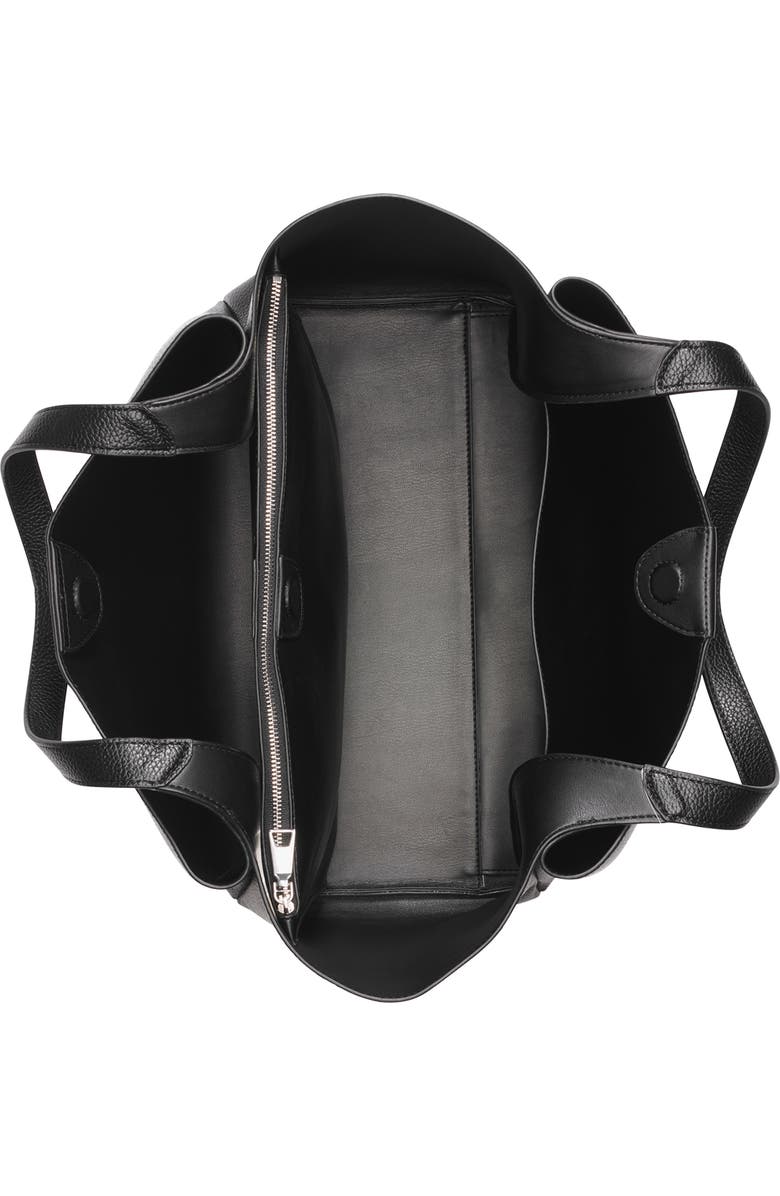 DKNY Willa Pebbled Tote Bag, Alternate, color, Black/ Silver