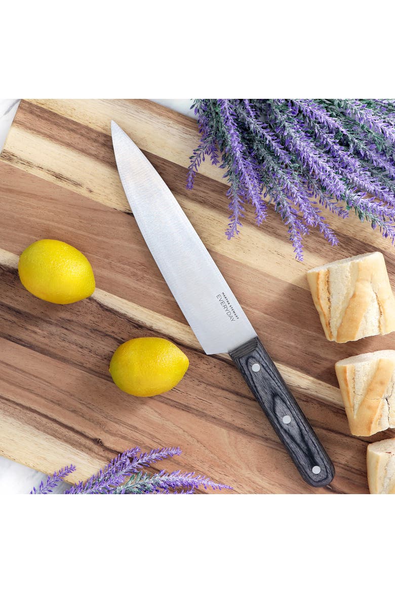 8 Inch Stainless Steel Chef Knife with Wood Handle, Alternate, color, Dark Gray