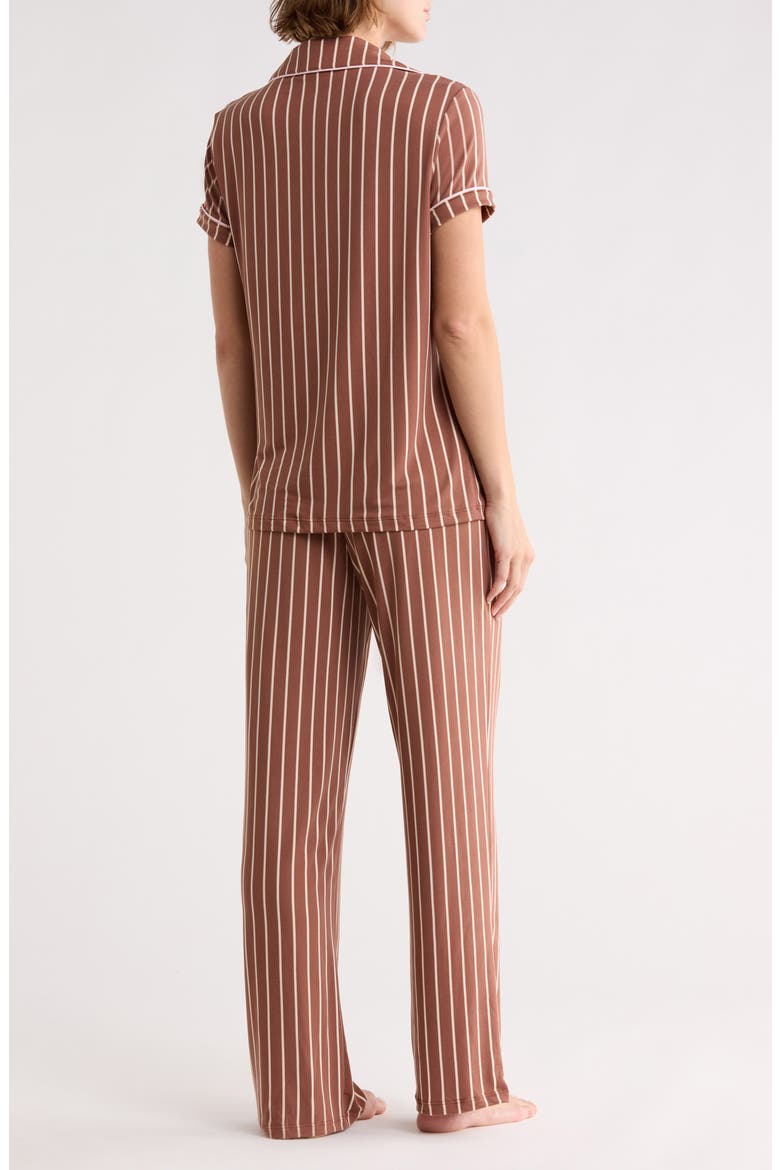 Ginnie Pajamas, Alternate, color, BASIC STRIPE/ NUTMEG/ IVORY