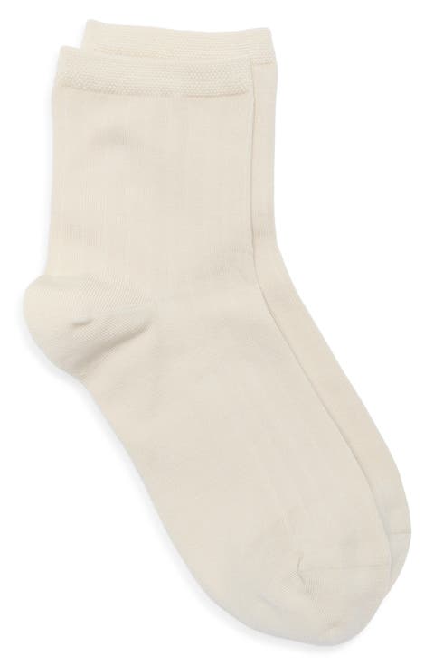Wide Rib Ankle Socks