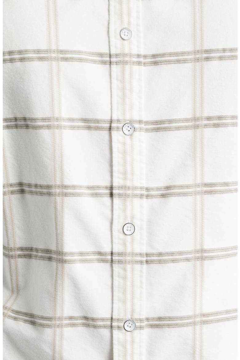 Tomlin Plaid Brushed Oxford Button-Up Shirt, Alternate, color, CHALK