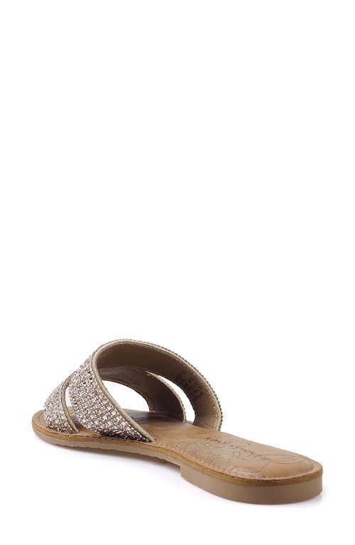 ROCK & CANDY ROCK AND CANDY DOUBLE CUTOUT CRYSTAL SLIDE SANDAL 