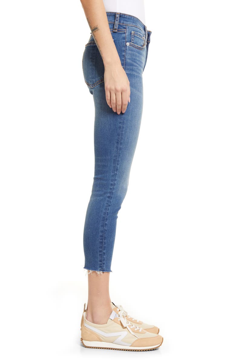 rag & bone Women's Cate Mid Rise Raw Hem Shorty Crop Skinny Jeans ...
