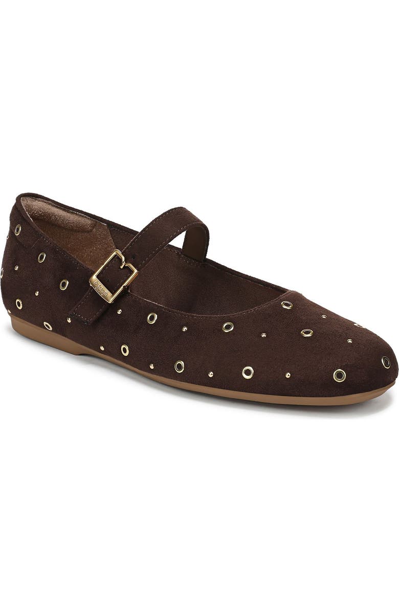 Dr. Scholl's <p>Wexley Studded Mary Jane Flat (Women)</p>, Main, color, Dark Umber Microfiber
