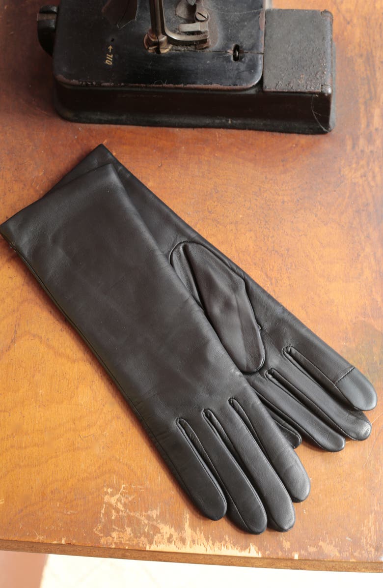 Agnelle Classic Leather Gloves, Alternate, color, 