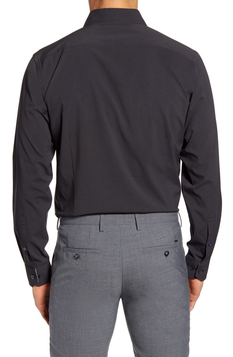 Report Collection Modern Fit Stretch Diamond Dress Shirt, Alternate, color, 