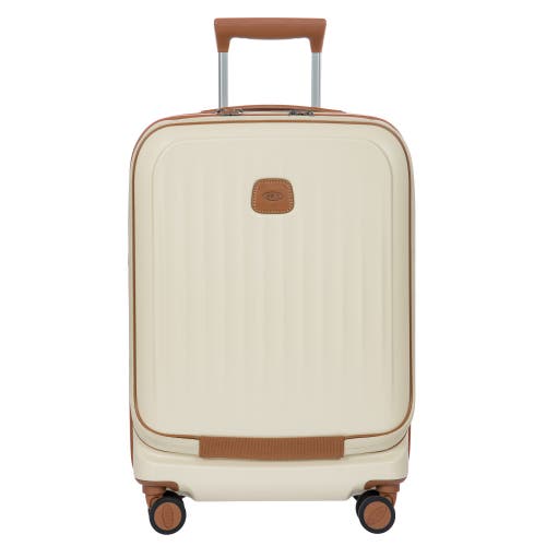 Bric's Taormina Hardside Expandable 21" Carry On Spinner Luggage With Pocket In Cream