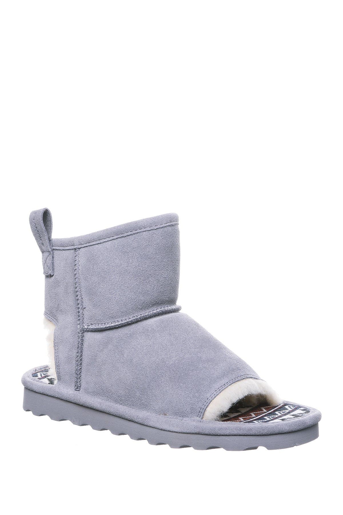 BEARPAW Molly Suede Faux Fur Trim Slipper Boot, Main, color, 