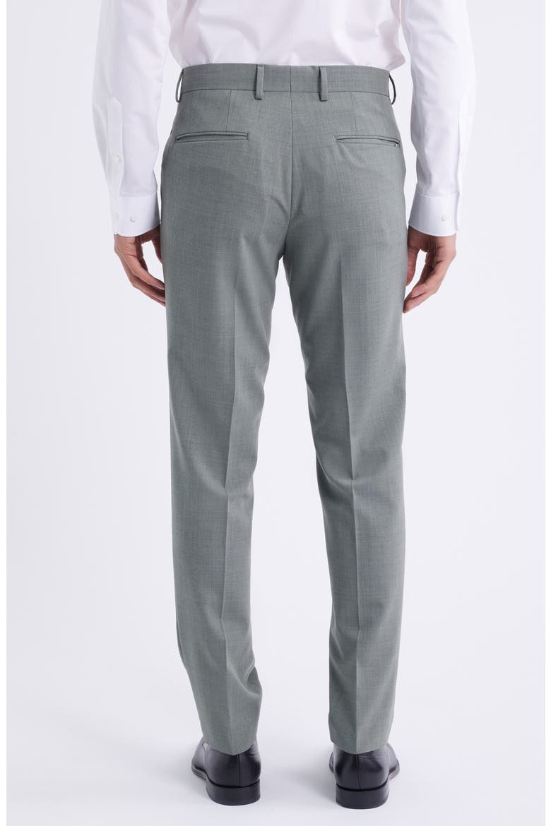 Genius Slim Fit Flat Front Stretch Dress Pants, Alternate, color, BEIGE