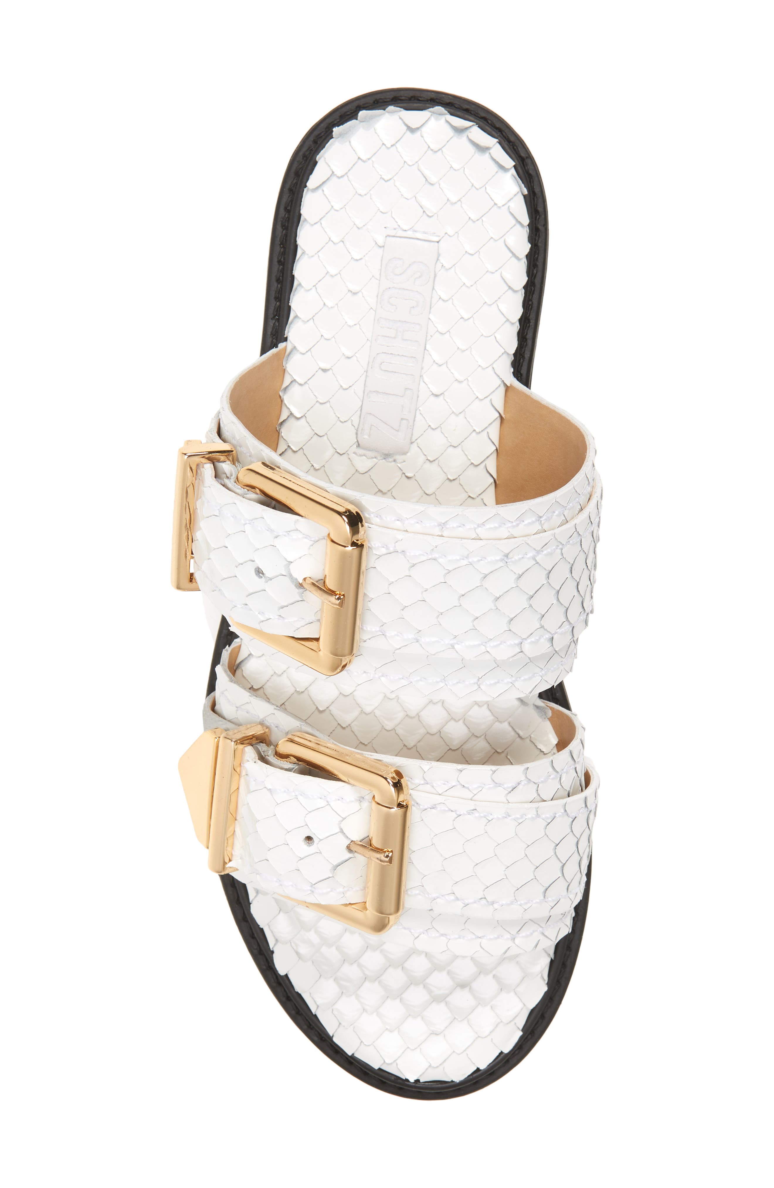 Shina Buckle Slide Sandal, Alternate, color, WHITE