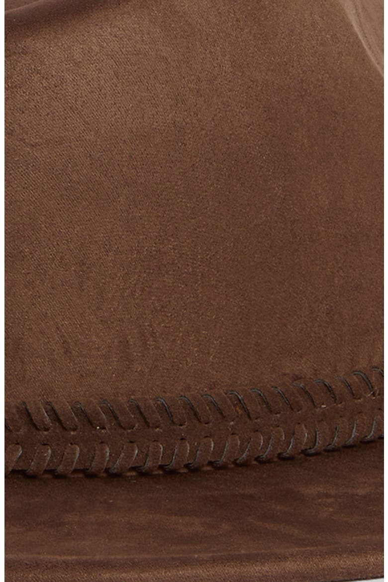 Whipstitch Trim Panama Hat, Alternate, color, CHOCOLATE BROWN