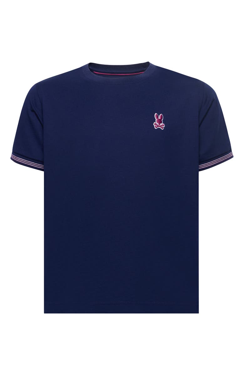 Psycho Bunny Kids' Hart Embroidered Logo Cotton T-Shirt, Main, color, Evening Blue