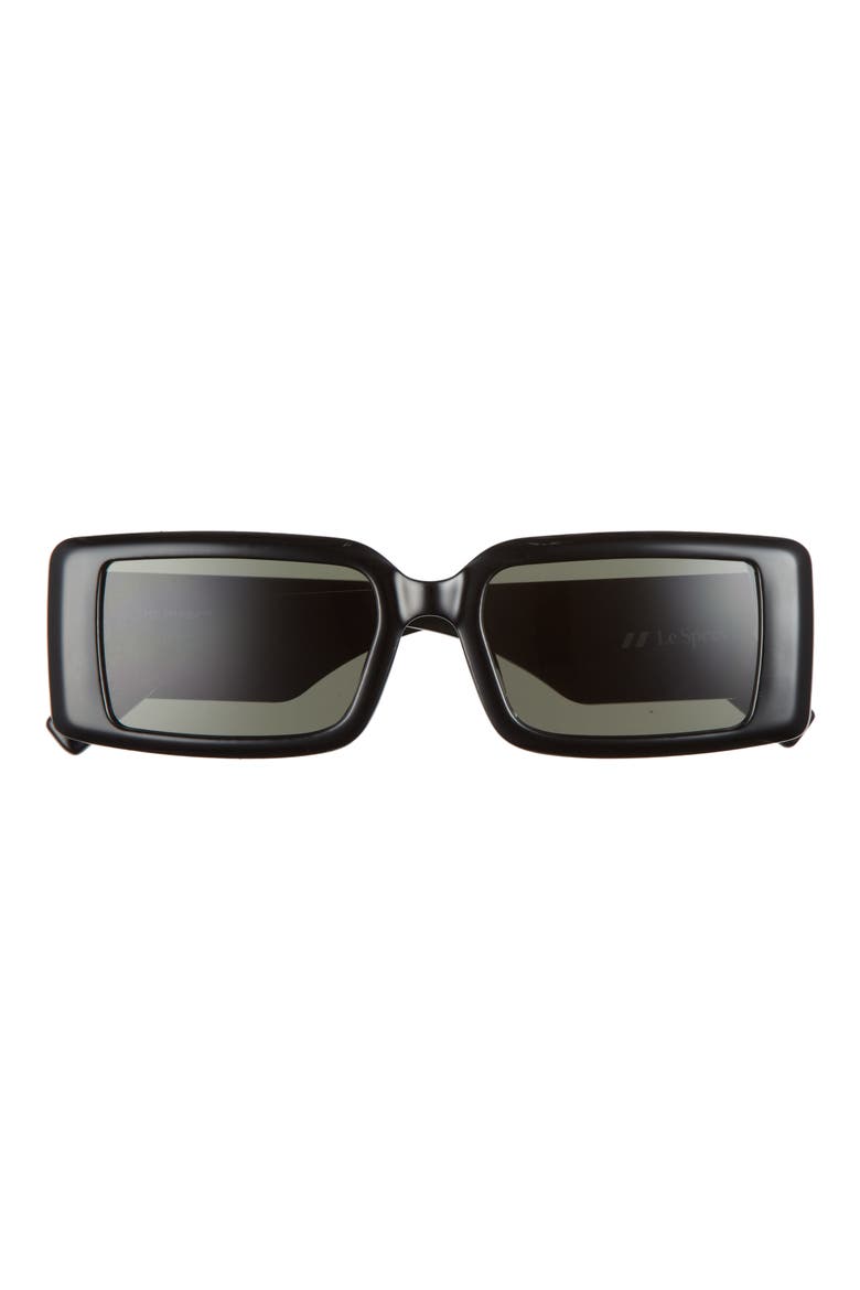 The Impeccable 54mm Rectangle Sunglasses, Main, color, BLACK