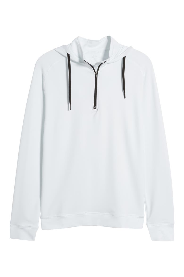 Vandyke Half Zip Hoodie, Alternate, color, WHITE