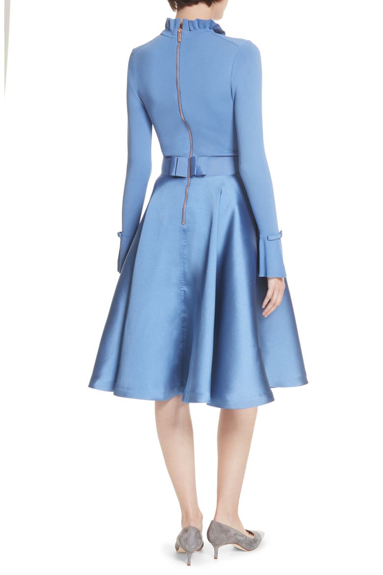 Zadi Fit & Flare Dress, Alternate, color, MID BLUE