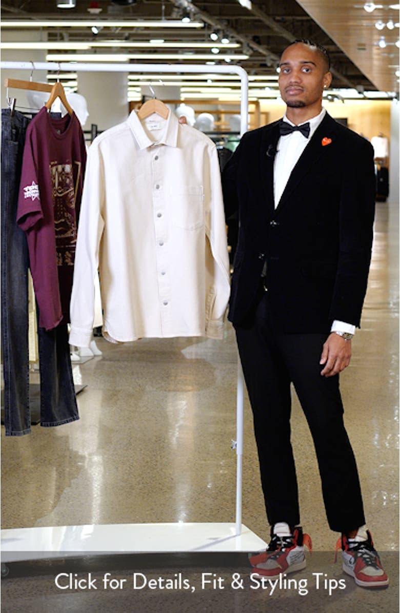 Dominick Stretch Cotton & Viscose Snap-Up Overshirt, sales video thumbnail