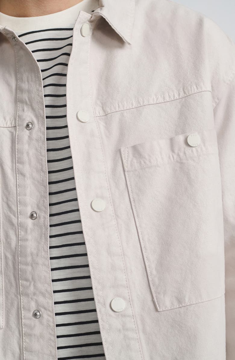 Mavi Jeans Oversize Cotton Herringbone Snap-Up Jacket, Alternate, color, 