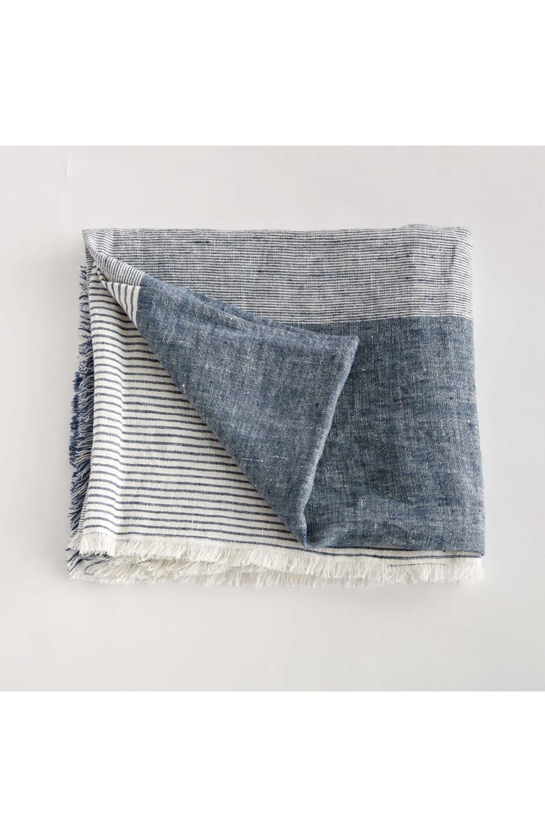 Napa Home & Garden Leon European Linen Throw, Alternate, color, Gray