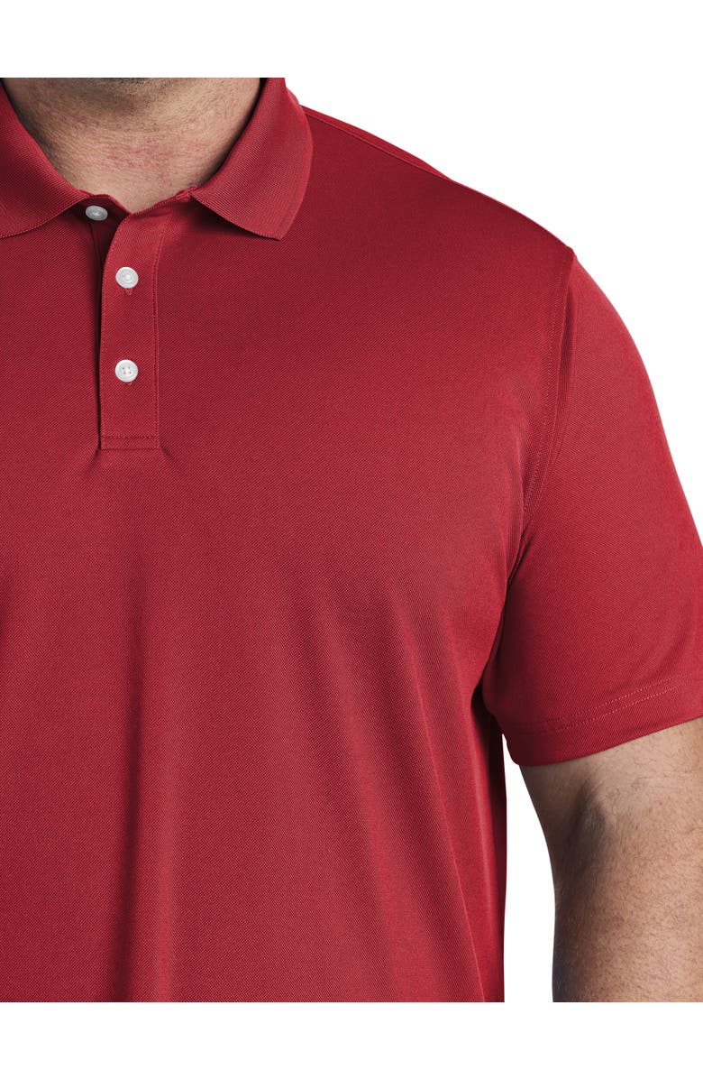 B+T Essentials Big & Tall Solid Golf Polo Shirt, Alternate, color, Red