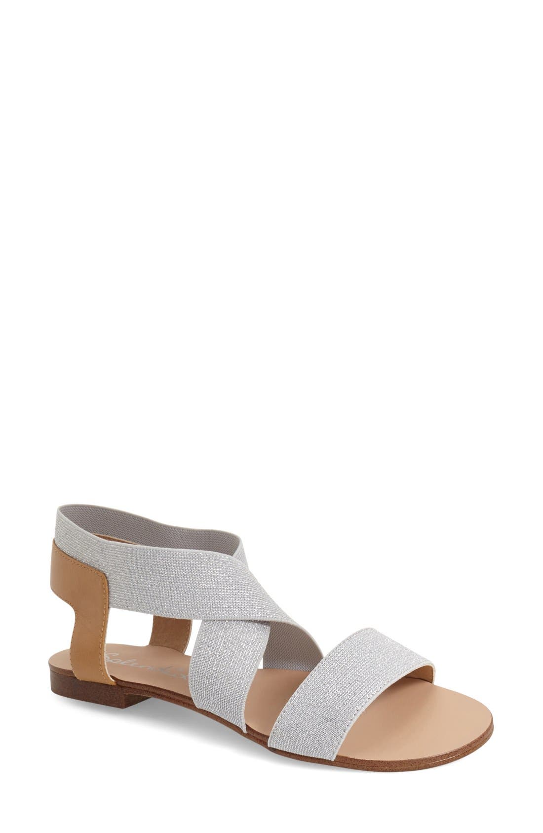 'Cassandra' Sandal, Main, color, SILVER