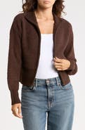 Madden Girl Teddy Zip Up Cardigan