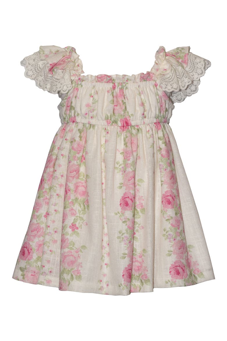 Wallpaper Floral Lace Dress, Main, color, PINK