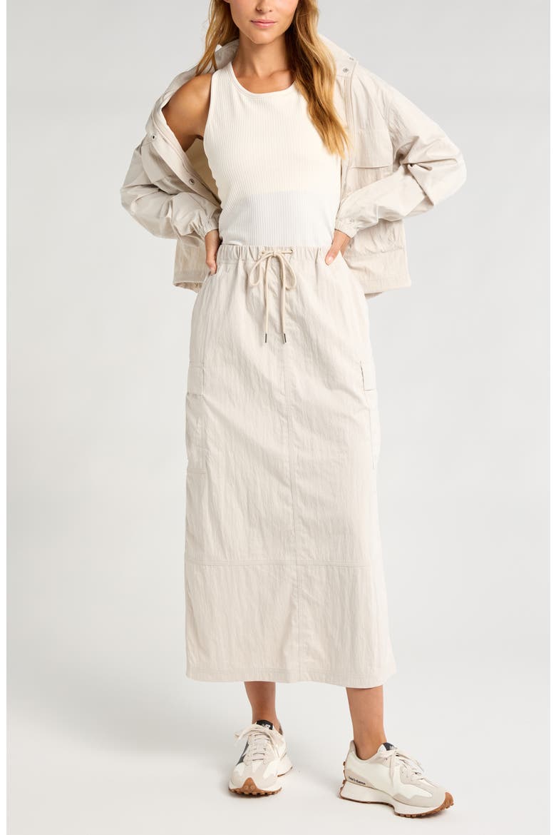 Boundless Cargo Maxi Skirt, Alternate, color, GREY MOONBEAM