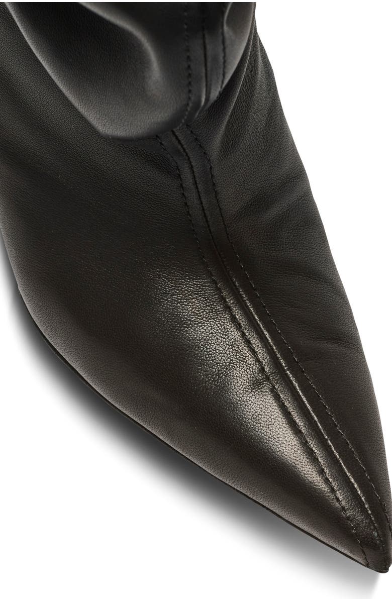 Balmain "No Wedge" smooth leather ankle boots, Alternate, color, Black