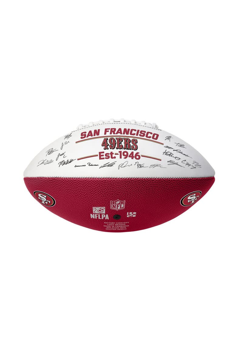 San Francisco 49ers 2025 Autograph Signature Football, Alternate, color, Cardinal