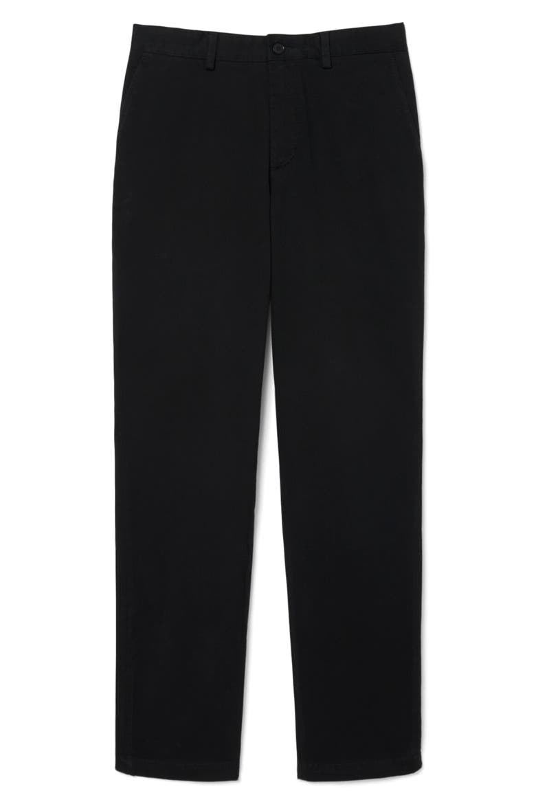 Flat Front Cotton Stretch Twill Chinos, Main, color, BLACK