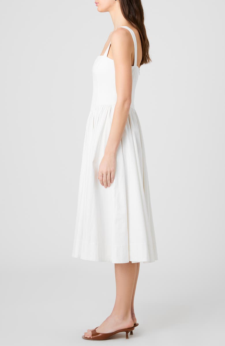 French Connection Fitted Bodice Cotton Blend Midi Dress, Alternate, color, 