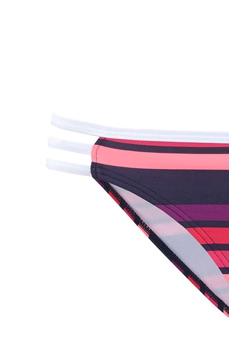 LASCANA Strappy Striped Bikini Bottom, Alternate, color, Pink Multi