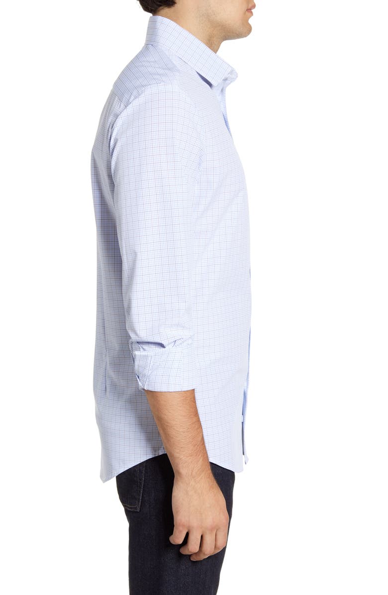 Mizzen+Main Dixon Tattersall Trim Fit Performance Button-Up Shirt, Alternate, color, 