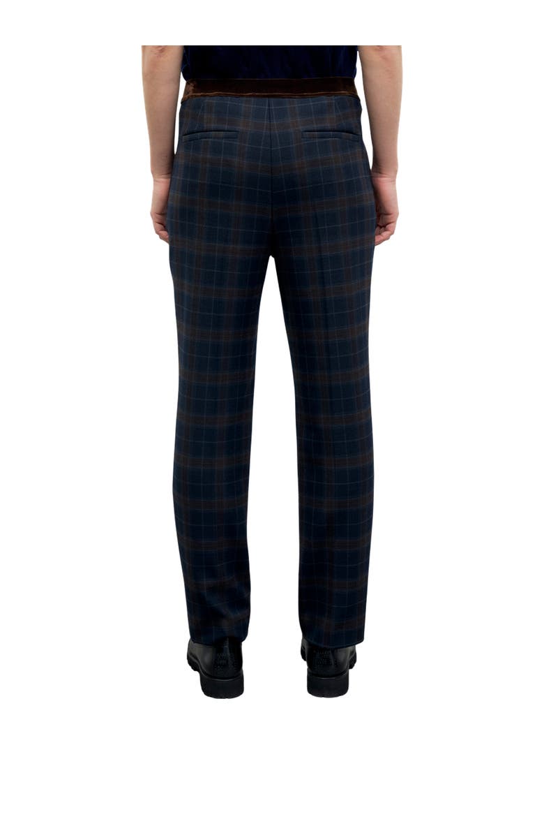 Misa Mid Rise Ankle Grazer Trousers, Alternate, color, Navy Blue