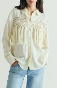 Scalpers Fringe Detail Shirt