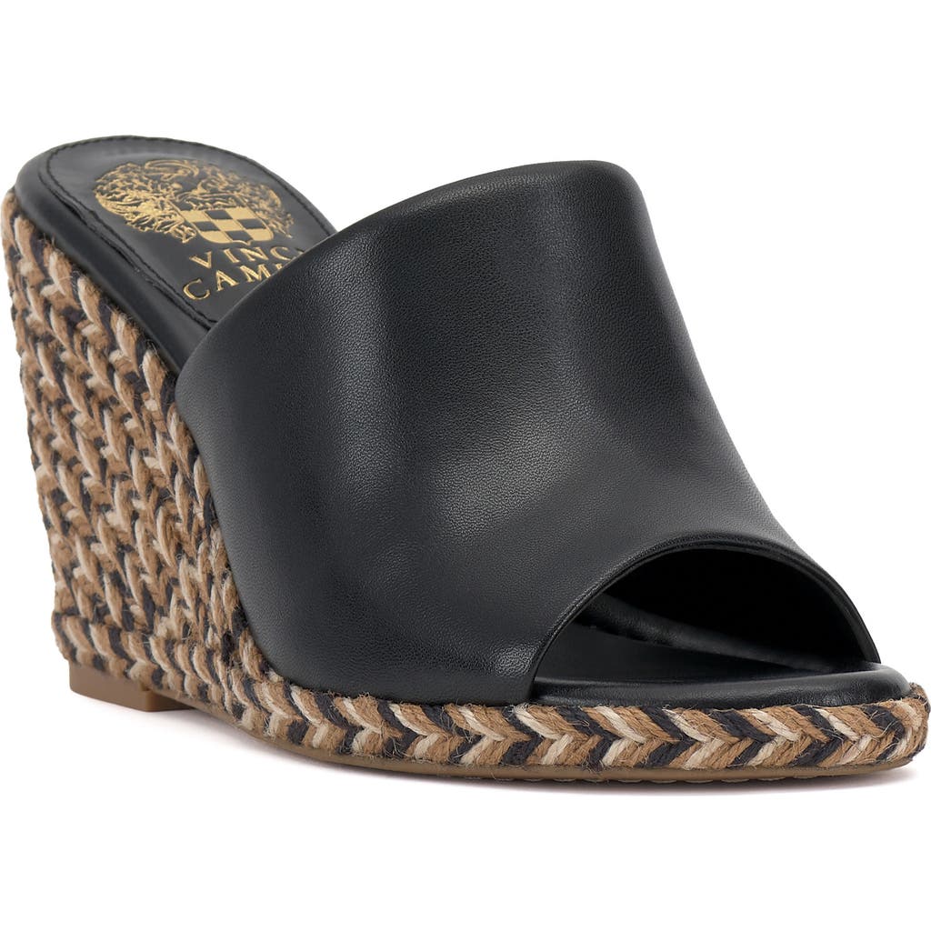 Vince Camuto Fayla Wedge Sandal In Black Black
