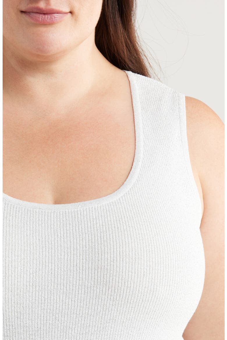 Metallic Sweater Tank, Alternate, color, WHITE