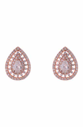 ZAXIE By Stefanie Taylor Pavé Teardrop Stud Earrings