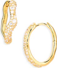 Missoma Small Molten Snow Huggie Hoop Earrings
