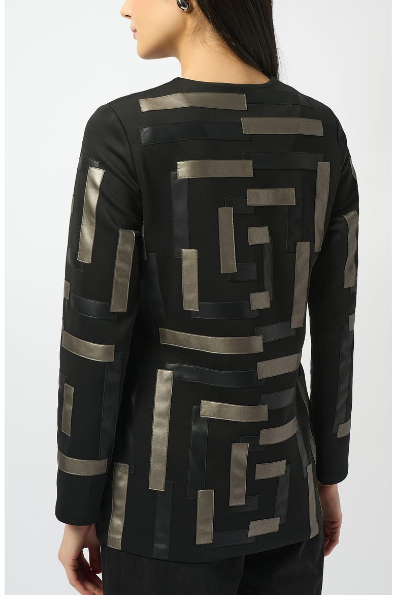 Geometric Scuba Jacket, Alternate, color, BLACK/ MULTI