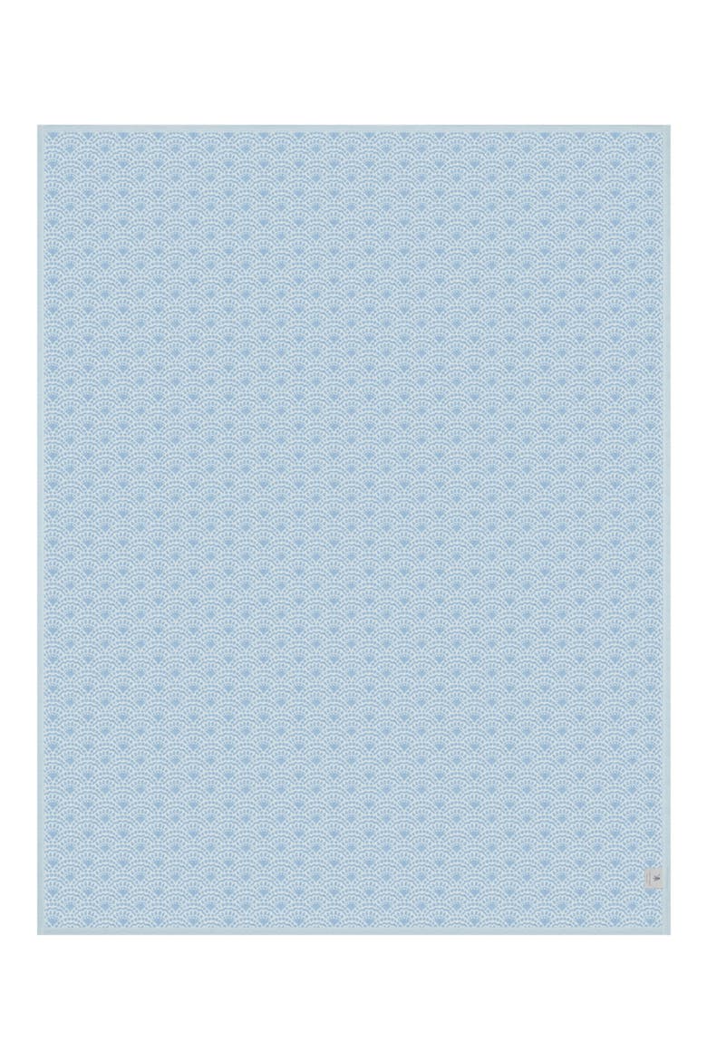 Seaside Scallops Fog Throw Blanket, Alternate, color, BLUE