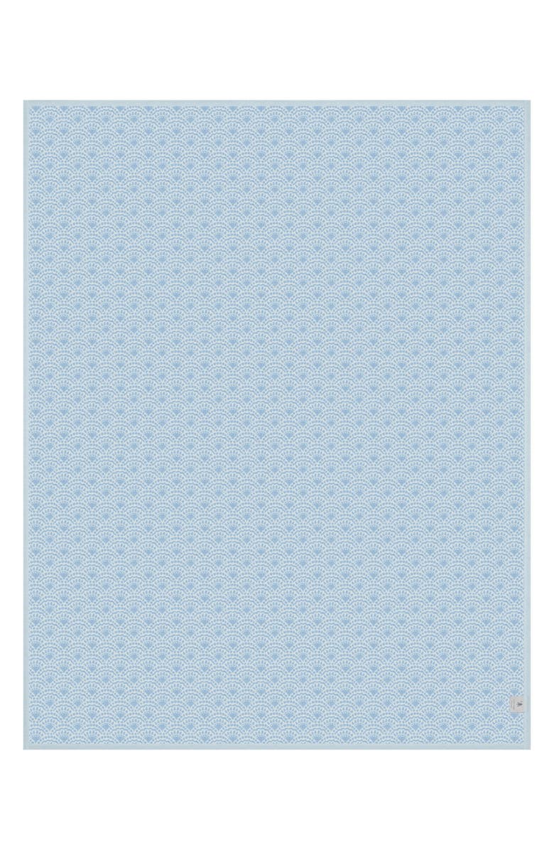 ChappyWrap Seaside Scallops Fog Throw Blanket, Alternate, color, Blue