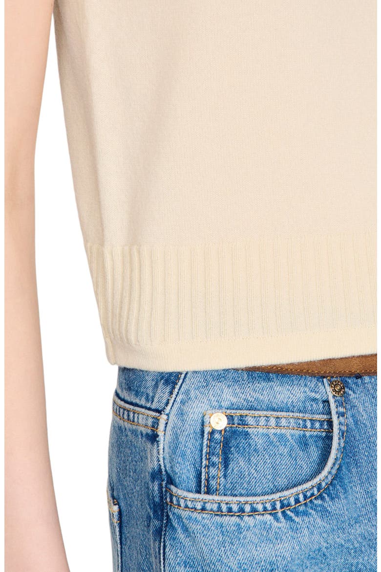 Sleeveless fine knit vest, Alternate, color, Vanilla