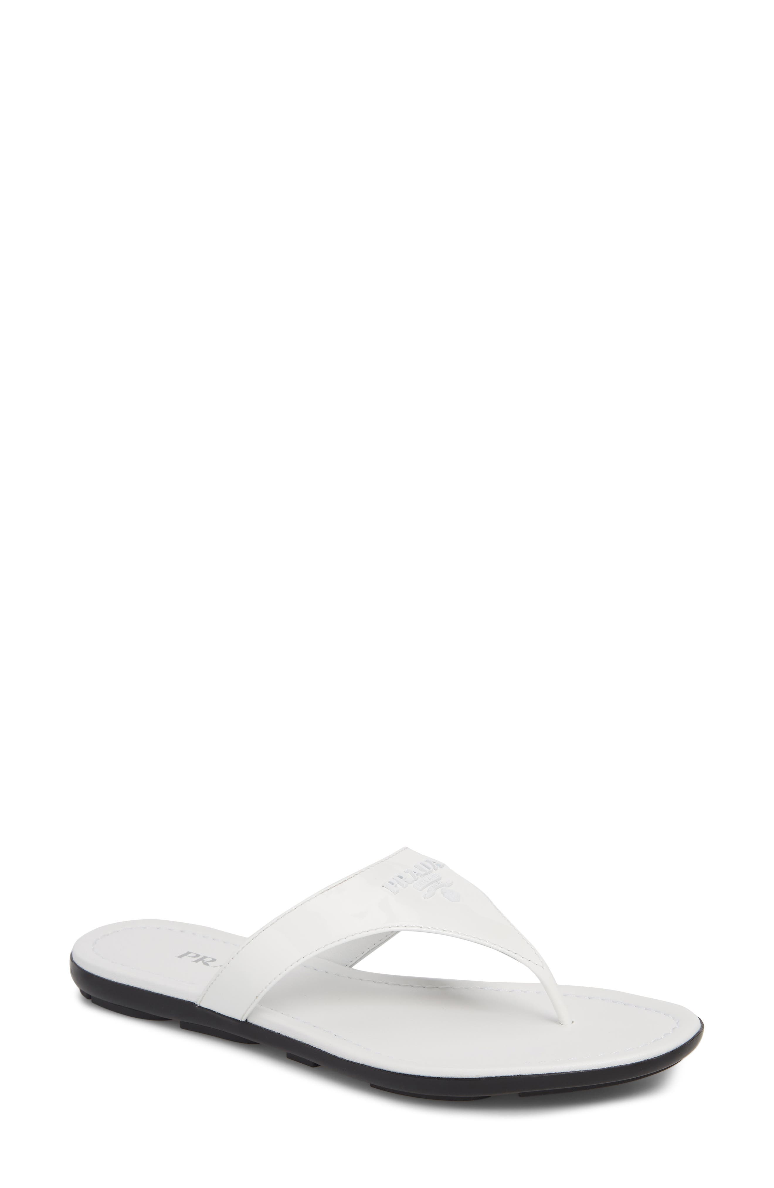 Prada Logo Flip Flop, Main, color, 