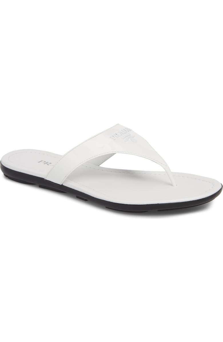 Prada Logo Flip Flop, Main, color,