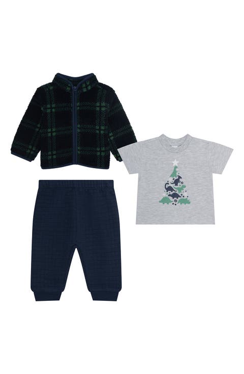 Fleece Jacket, Graphic T-Shirt & Joggers Set (Baby)