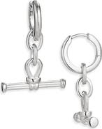 Missoma Ridge T-Bar Drop Hoop Earrings