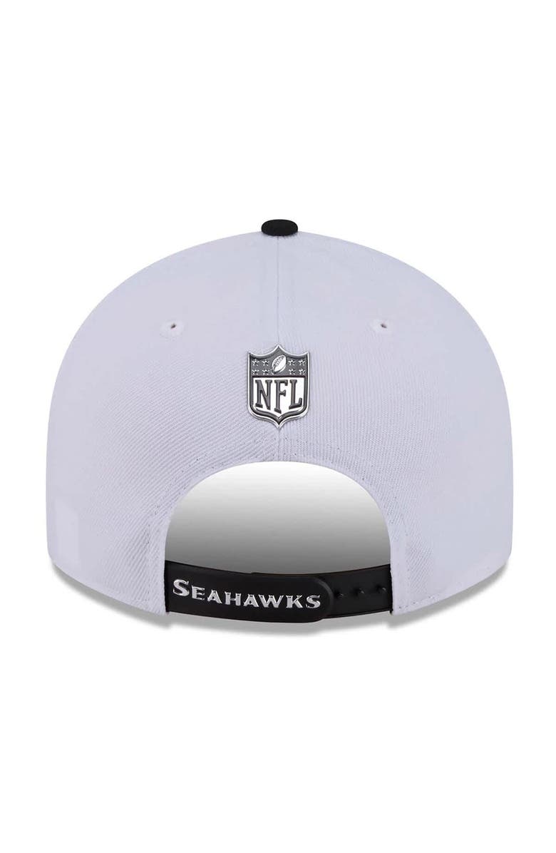New Era Men's New Era White/Black Seattle Seahawks 2026 NFL Draft Pre-Curved 9FIFTY Snapback Hat, Alternate, color, White