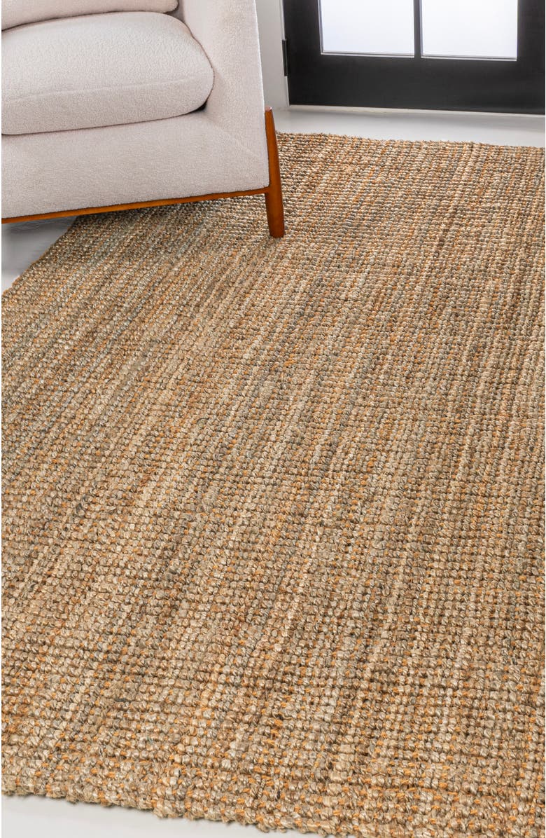 JONATHAN Y Biot Traditional Rustic Handwoven Jute Solid Area Rug, Alternate, color, Natural